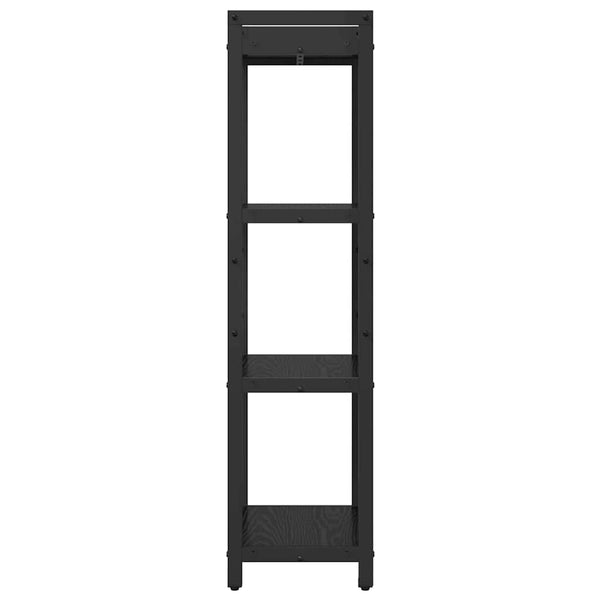 Bücherregal Schwarz Eichenoptik 119 cm
