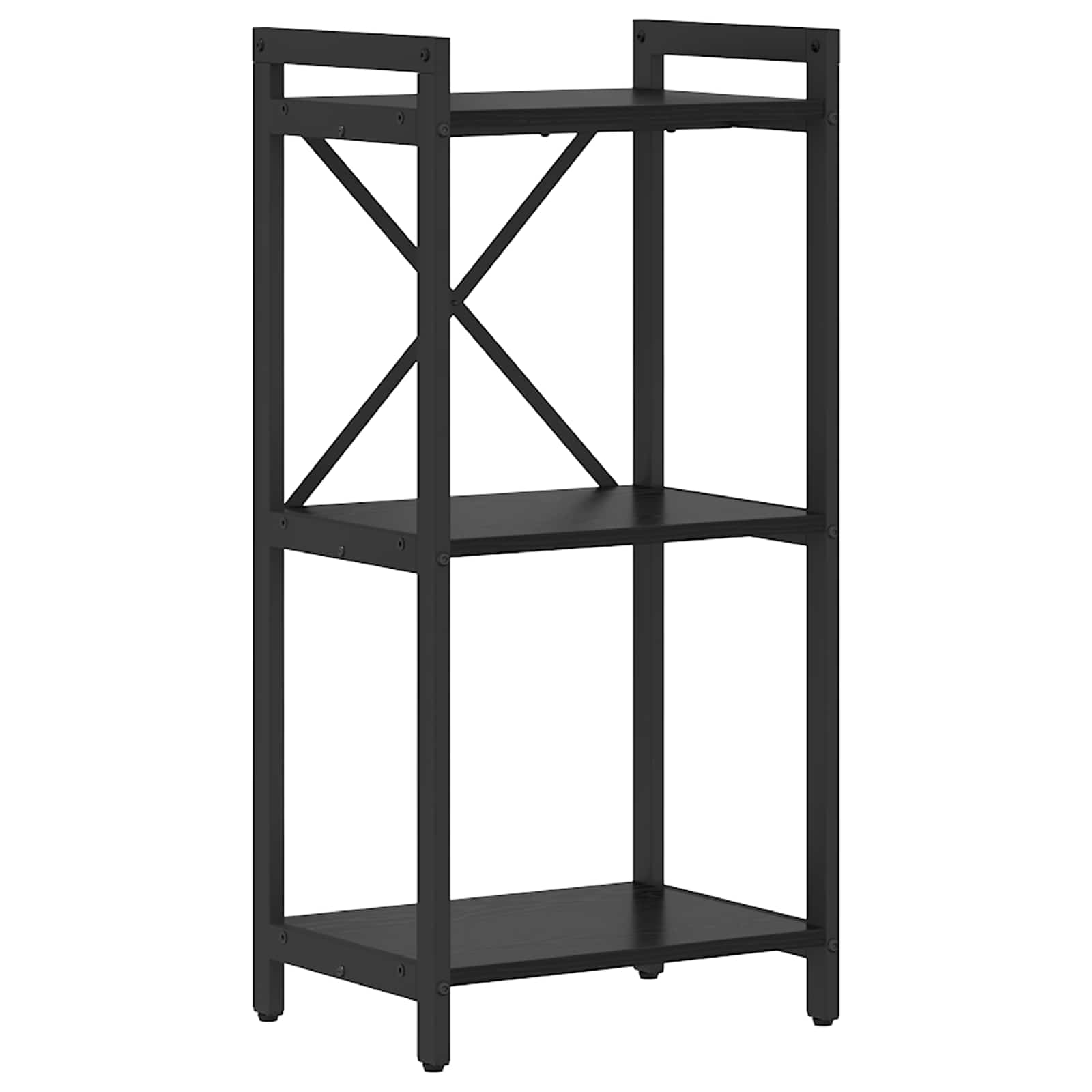 Bücherregal Schwarz Eichen-Optik 85cm