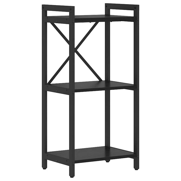Bücherregal Schwarz Eichen-Optik 85cm