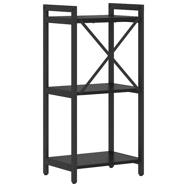 Bücherregal Schwarz Eichen-Optik 85cm