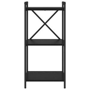 Bücherregal Schwarz Eichen-Optik 85cm