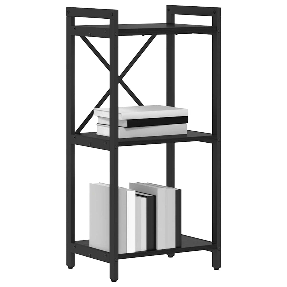 Bücherregal Schwarz Eichen-Optik 85cm