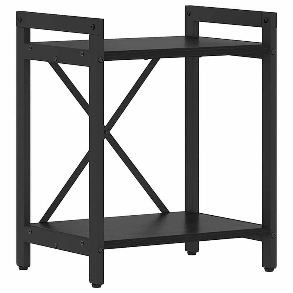 Bücherregal Schwarz Eichen-Optik 40x30x50cm