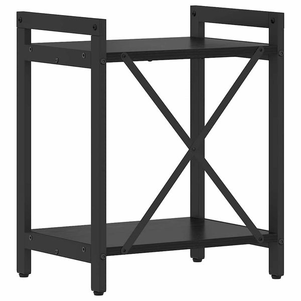 Bücherregal Schwarz Eichen-Optik 40x30x50cm