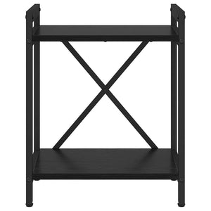 Bücherregal Schwarz Eichen-Optik 40x30x50cm