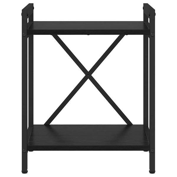 Bücherregal Schwarz Eichen-Optik 40x30x50cm