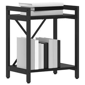 Bücherregal Schwarz Eichen-Optik 40x30x50cm