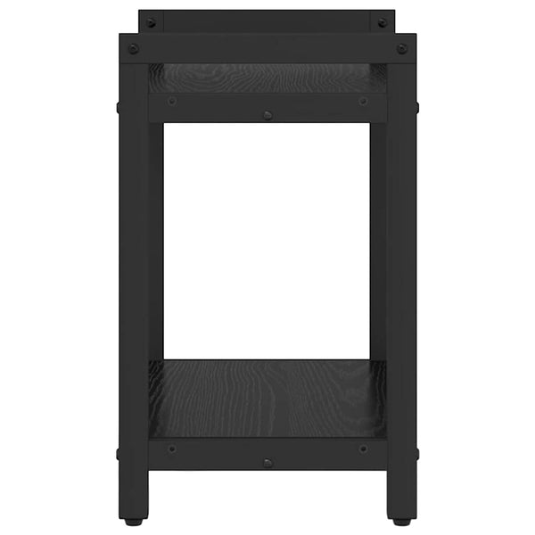 Bücherregal Schwarz Eichen-Optik 40x30x50cm