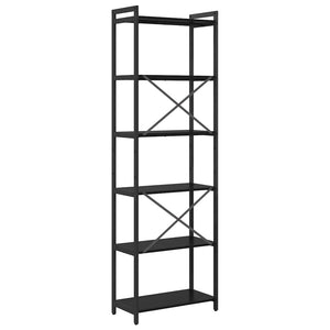 Bücherregal Schwarz Eichenoptik, 189,5 cm hoch