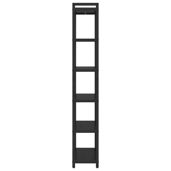 Bücherregal Schwarz Eichenoptik, 189,5 cm hoch