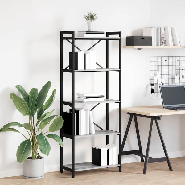 Bücherregal Grau Sonoma 60 cm