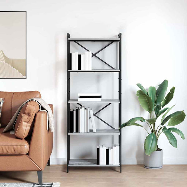 Bücherregal Grau Sonoma 60 cm
