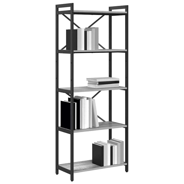 Bücherregal Grau Sonoma 60 cm