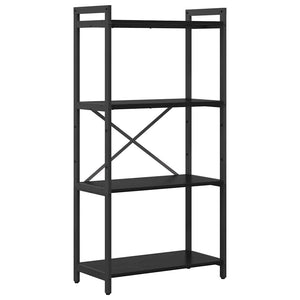 Bücherregal Schwarz Eichenoptik 120cm