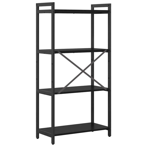 Bücherregal Schwarz Eichenoptik 120cm
