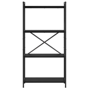 Bücherregal Schwarz Eichenoptik 120cm