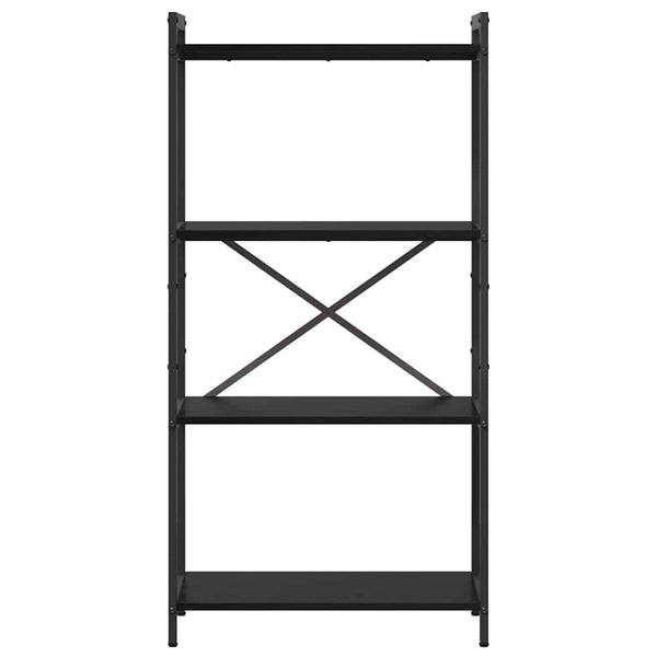 Bücherregal Schwarz Eichenoptik 120cm