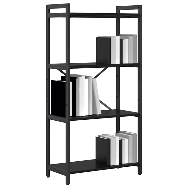 Bücherregal Schwarz Eichenoptik 120cm