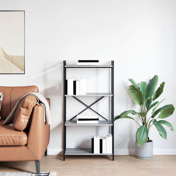 Bücherregal Grau Sonoma 60x30x120cm