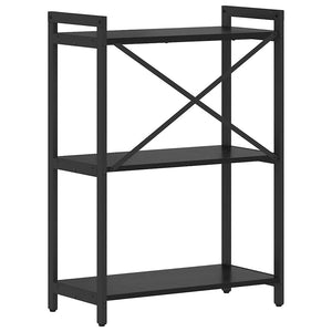 Bücherregal Schwarz Eichenoptik 60x85 cm