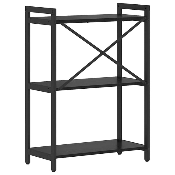 Bücherregal Schwarz Eichenoptik 60x85 cm
