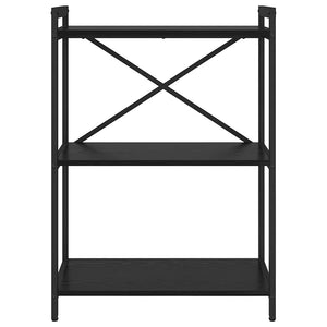 Bücherregal Schwarz Eichenoptik 60x85 cm