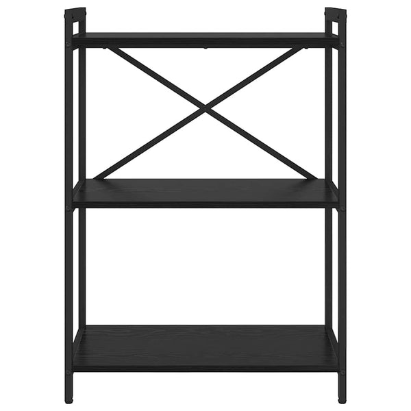 Bücherregal Schwarz Eichenoptik 60x85 cm