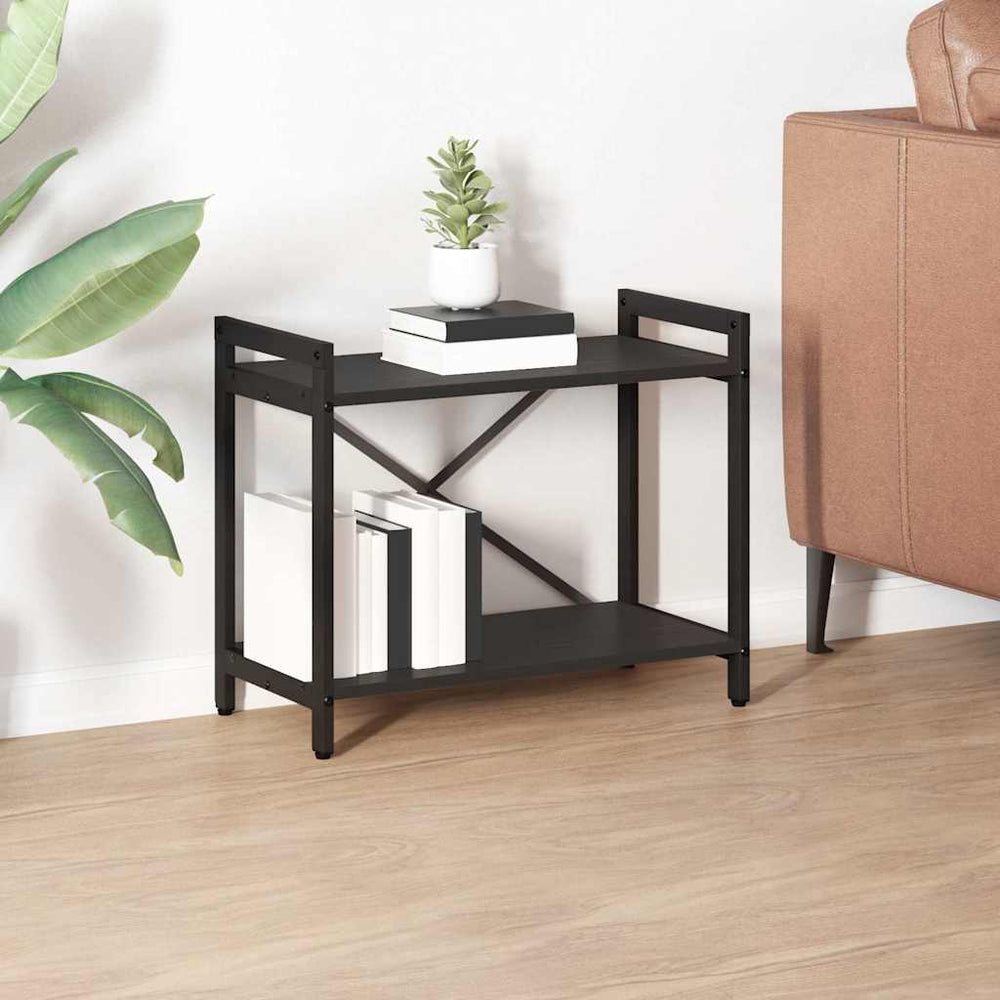 Bücherregal Schwarz Eichen-Optik 60cm