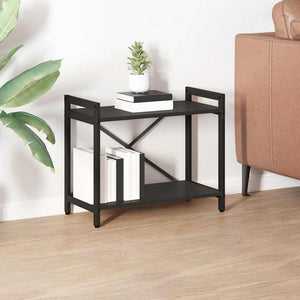 Bücherregal Schwarz Eichen-Optik 60cm