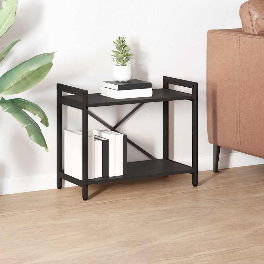 Bücherregal Schwarz Eichen-Optik 60cm