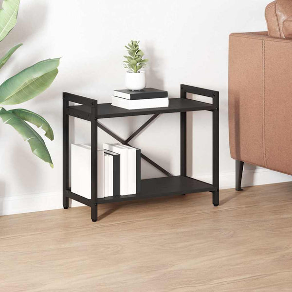 Bücherregal Schwarz Eichen-Optik 60cm