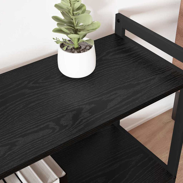 Bücherregal Schwarz Eichen-Optik 60cm