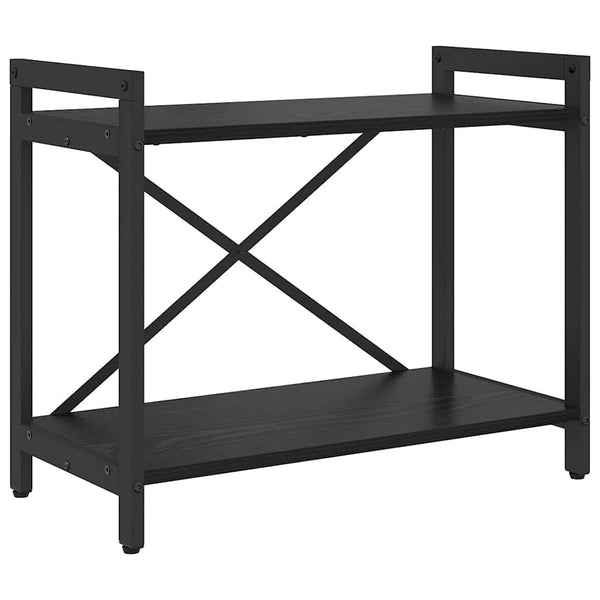 Bücherregal Schwarz Eichen-Optik 60cm