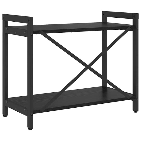 Bücherregal Schwarz Eichen-Optik 60cm