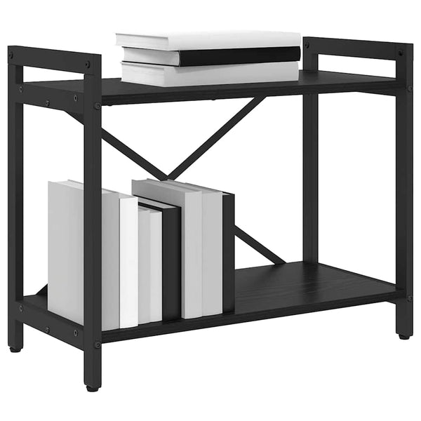 Bücherregal Schwarz Eichen-Optik 60cm
