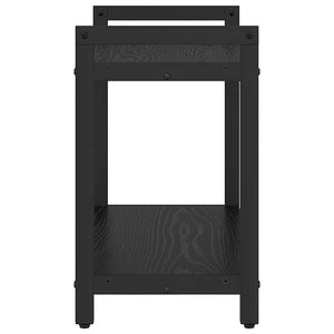Bücherregal Schwarz Eichen-Optik 60cm