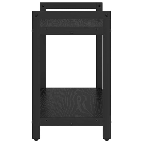 Bücherregal Schwarz Eichen-Optik 60cm