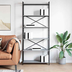 Bücherregal Grau Sonoma 80 cm