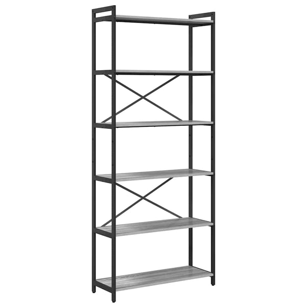 Bücherregal Grau Sonoma 80 cm