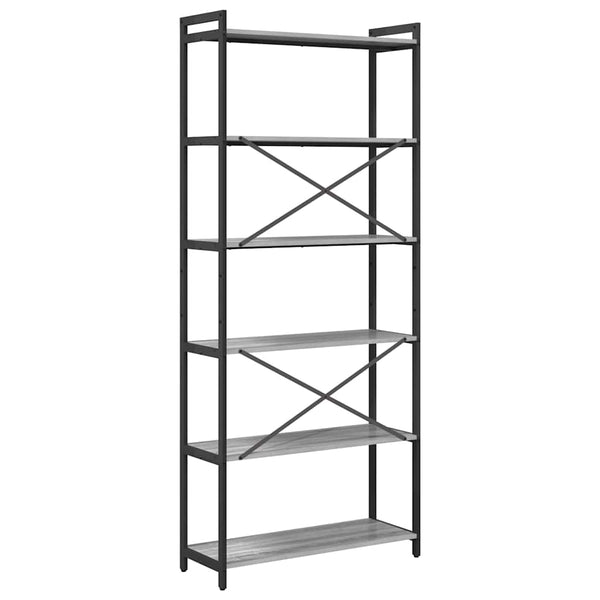 Bücherregal Grau Sonoma 80 cm