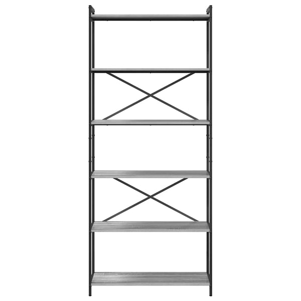 Bücherregal Grau Sonoma 80 cm