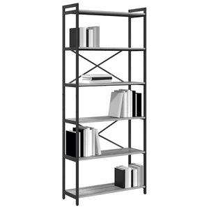Bücherregal Grau Sonoma 80 cm