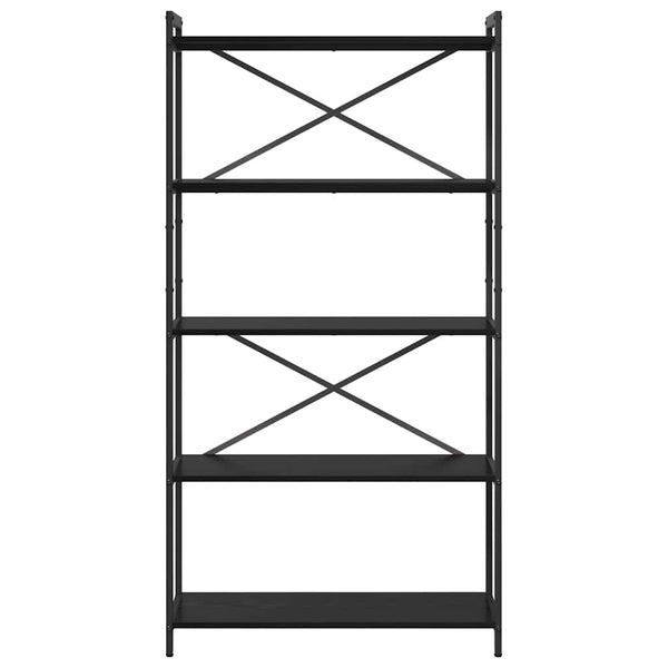 Bücherregal Schwarz Eiche 80x30x155cm