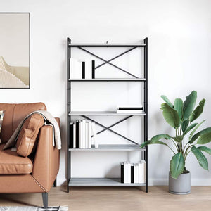 Bücherregal Grau Sonoma 80x30x155 cm