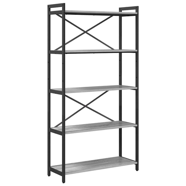 Bücherregal Grau Sonoma 80x30x155 cm