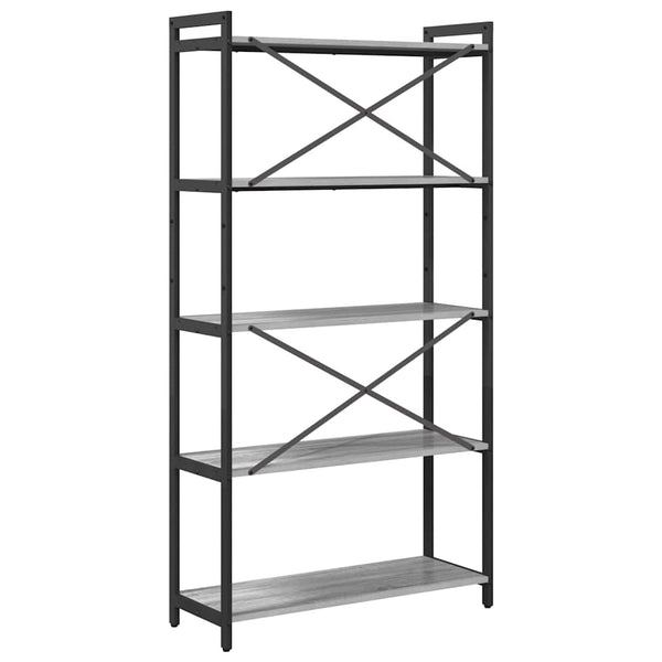 Bücherregal Grau Sonoma 80x30x155 cm