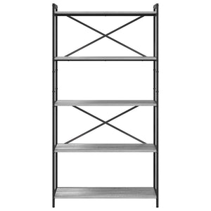 Bücherregal Grau Sonoma 80x30x155 cm