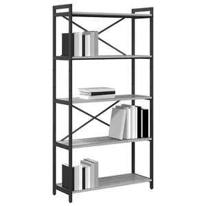 Bücherregal Grau Sonoma 80x30x155 cm