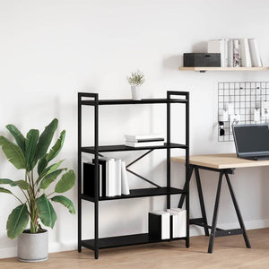Bücherregal Schwarz Eichen-Optik 120 cm