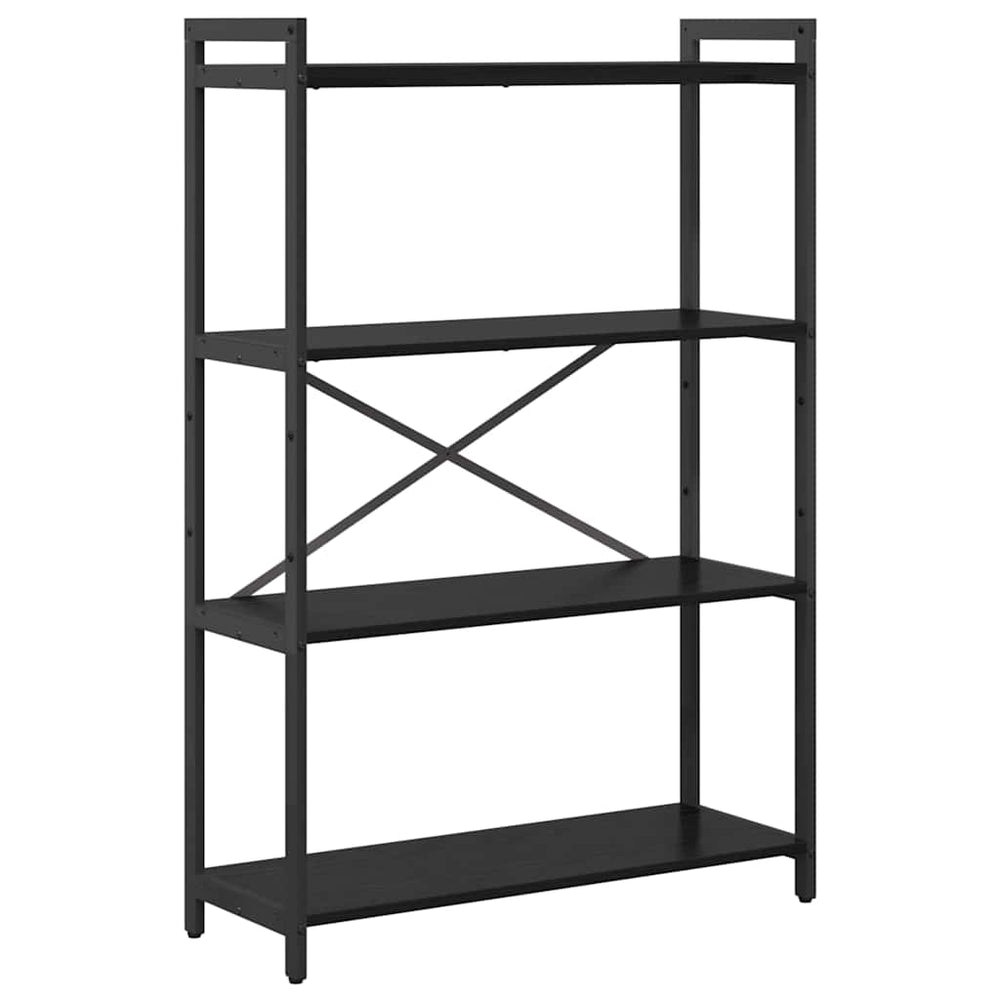 Bücherregal Schwarz Eichen-Optik 120 cm